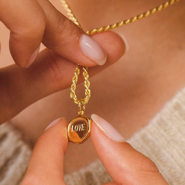 Gold Plated Manifest Love Charm Necklace - Lily Charmed
