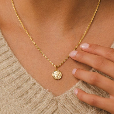 Gold Plated Manifest Trust Charm Necklace - Lily Charmed