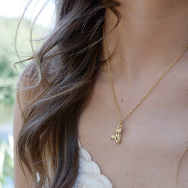 Gold Plated 3D Mermaid Charm Necklace | Lily Charmed