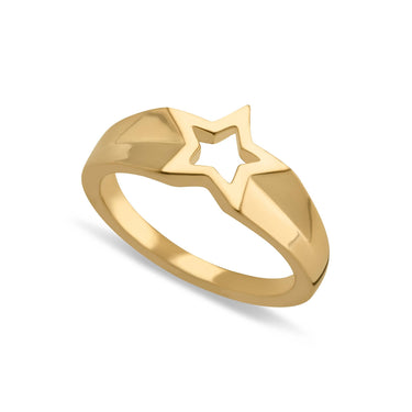 Gold Plated Open Star Ring by Lily Charmed