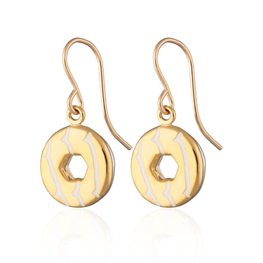Gold Plated Party Ring Hook Earrings by Lily Charmed