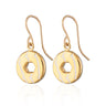 Gold Plated Party Ring Hook Biscuit Earrings by Lily Charmed