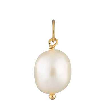 Gold Plated Baroque Pearl Charm for Charm Bracelet | Lily Charmed
