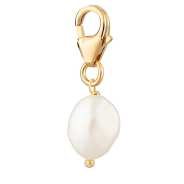 Gold Plated Baroque Pearl Charm