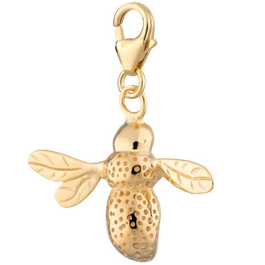 Gold Plated Clip on Bee Charm by Lily Charmed