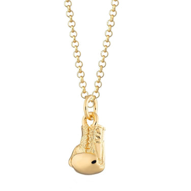 Gold Boxing Glove Necklace | Lily Charmed