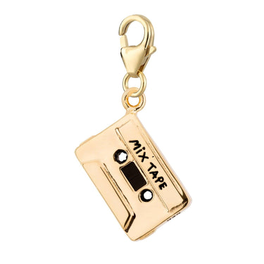 Gold Plated Cassette Tape Charm
