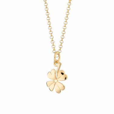 Gold Plated Four Leaf Clover Necklace | Lily Charmed