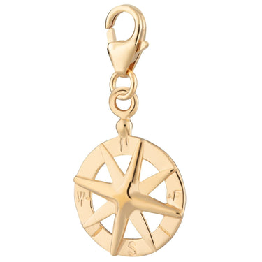 Gold Plated Compass Charm - Lily Charmed