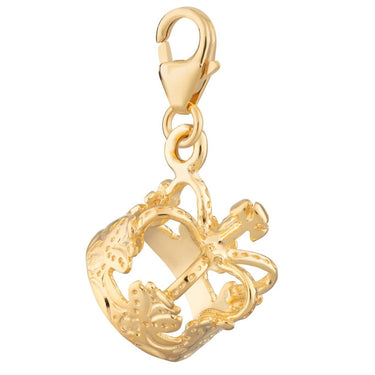 Gold Plated Crown Charm | Gold Plated Charms by Lily Charmed