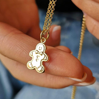 Gingerbread Man Biscuit Necklace | Biscuit Necklaces | Lily Charmed