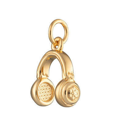 Gold Headphones Charm | Music-themed Jewellery | Lily Charmed