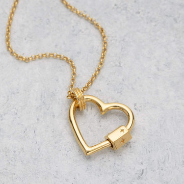 Gold Heart Charm Collector Necklace | Lily Charmed