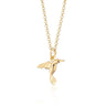 Gold Plated Hummingbird Charm Necklace - Lily Charmed