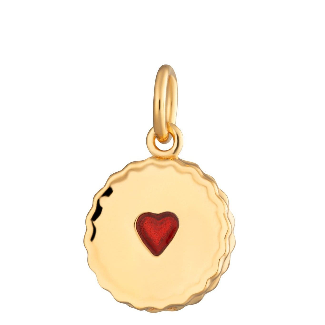 Gold Plated Jammie Dodger Biscuit Charm | Lily Charmed