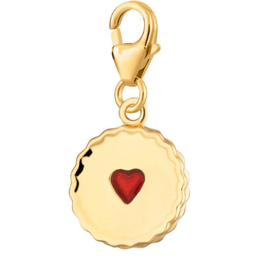 Gold Plated Jammie Dodger Biscuit Charm | Lily Charmed