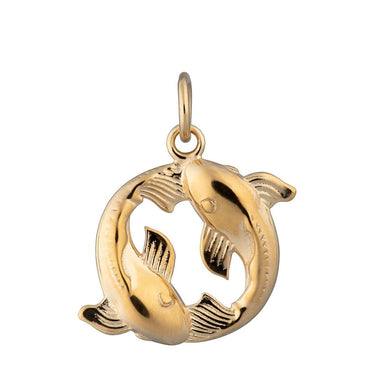Gold Plated Koi Fish Pisces Zodiac Charm - Lily Charmed