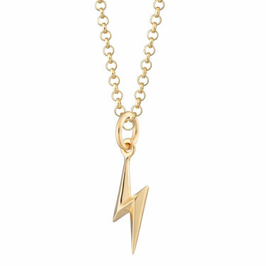 Personalised Gold Plated Lightning Bolt Necklace - Lily Charmed