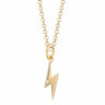 Gold Plated Lightning Bolt Necklace - Lily Charmed