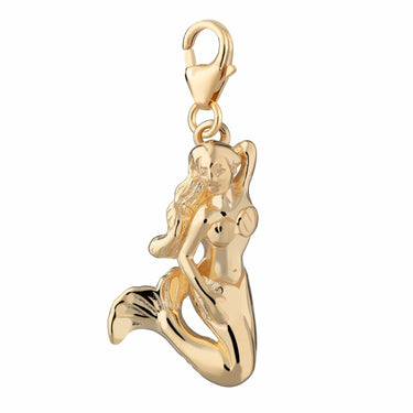 Gold Plated 3D Mermaid Charm - Lily Charmed