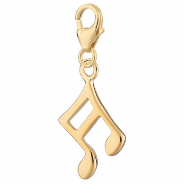 Gold Plated Music Note Clip on Charm by Lily Charmed