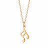 Gold Plated Music Note Necklace by Lily Charmed