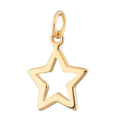 Gold Plated Open Star Charm - Lily Charmed