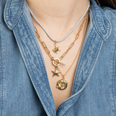 Gold Pisces Zodiac Necklace - Lily Charmed