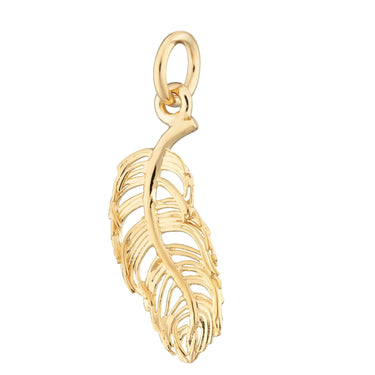 Gold Plated Feather Charm by Lily Charmed