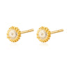 Gold Plated Sunflower Stud Earrings - Lily Charmed