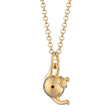 Gold Plated Teapot Charm Necklace - Lily Charmed