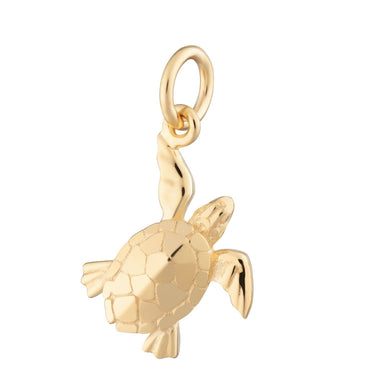 Gold Plated Turtle Charm | Ocean Charm for Charm Bracelet | Lily Charmed