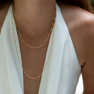 Gold Plated Satellite Chain Necklace
