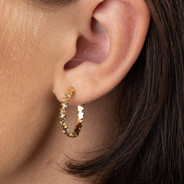 Large Star Cluster Hoop Stud Earrings by Lily Charmed