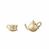 Gold Teapot and Teacup Stud Earrings - Lily Charmed