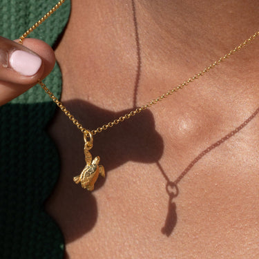 Gold Plated Turtle Necklace by Lily Charmed