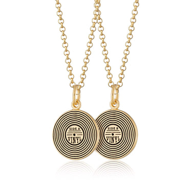 Gold Plated Vinyl Record Necklace | Lily Charmed