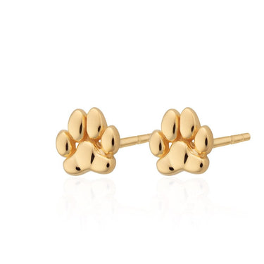 Gold Paw Stud Earrings by Lily Charmed