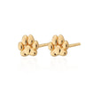 Gold Paw Stud Earrings | Dog or Cat Animal Studs by Lily Charmed