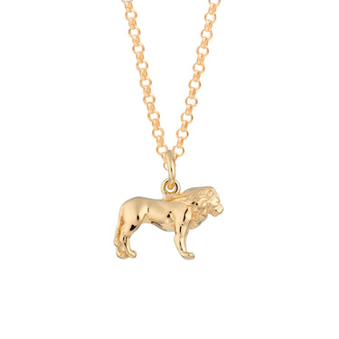 Personalised Gold Plated Lion Necklace - Lily Charmed
