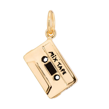 Gold Plated Cassette Tape Charm - Lily Charmed