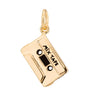 Gold Plated Cassette Tape Charm for Charm Bracelet by Lily Charmed