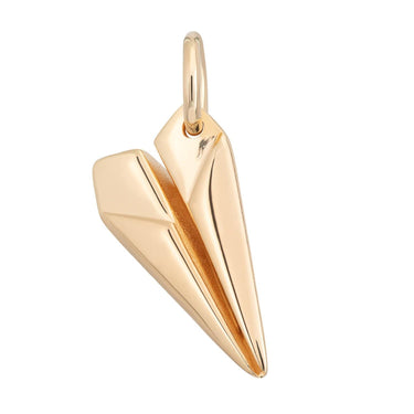 Gold Plated Paper Plane Charm | Gold Plated Charms by Lily Charmed