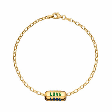 Gold Love is All Around Bracelet in Rainbow by Lily Chrarmed