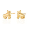 Gold Roller Skate Stud Earrings by Lily Charmed