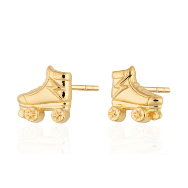 Gold Roller Skate Stud Earrings by Lily Charmed