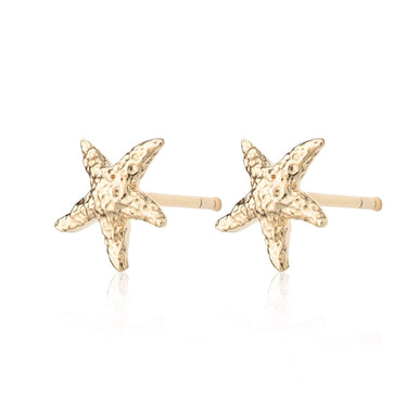 Gold Plated Starfish Stud Earrings - Lily Charmed