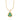 Gold Plated Green Chrysoprase Happiness Healing Stone Necklace - Lily Charmed