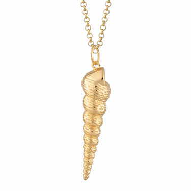 Gold Spire Shell Charm Necklace - Lily Charmed