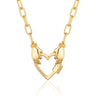 Gold Plated Heart in My Hands Necklace | Charm Collector Necklaces by Lily Charmed